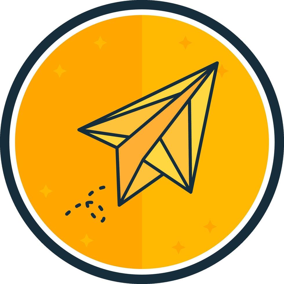 Paper plane filled verse Icon vector