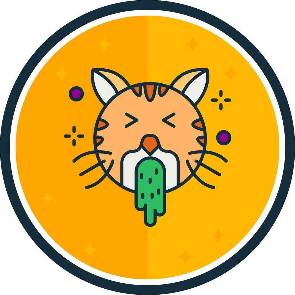 Vomit filled verse Icon vector