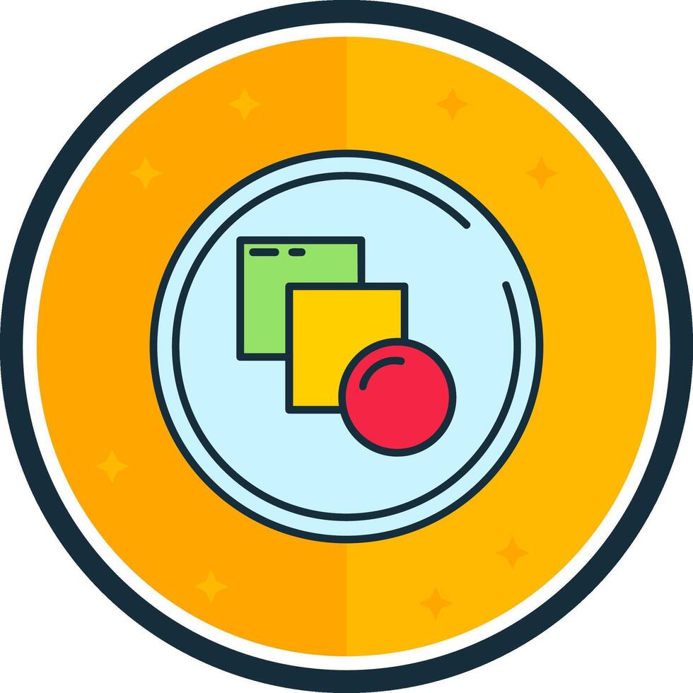 Blend filled verse Icon vector