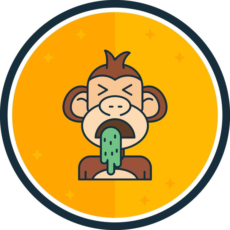 Vomit filled verse Icon vector