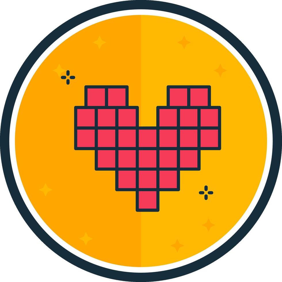 Pixels filled verse Icon vector