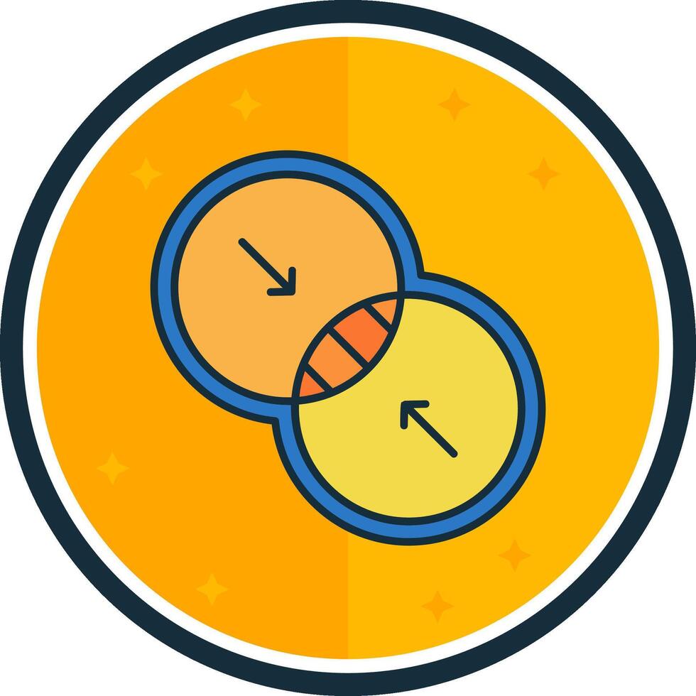 Combine filled verse Icon vector