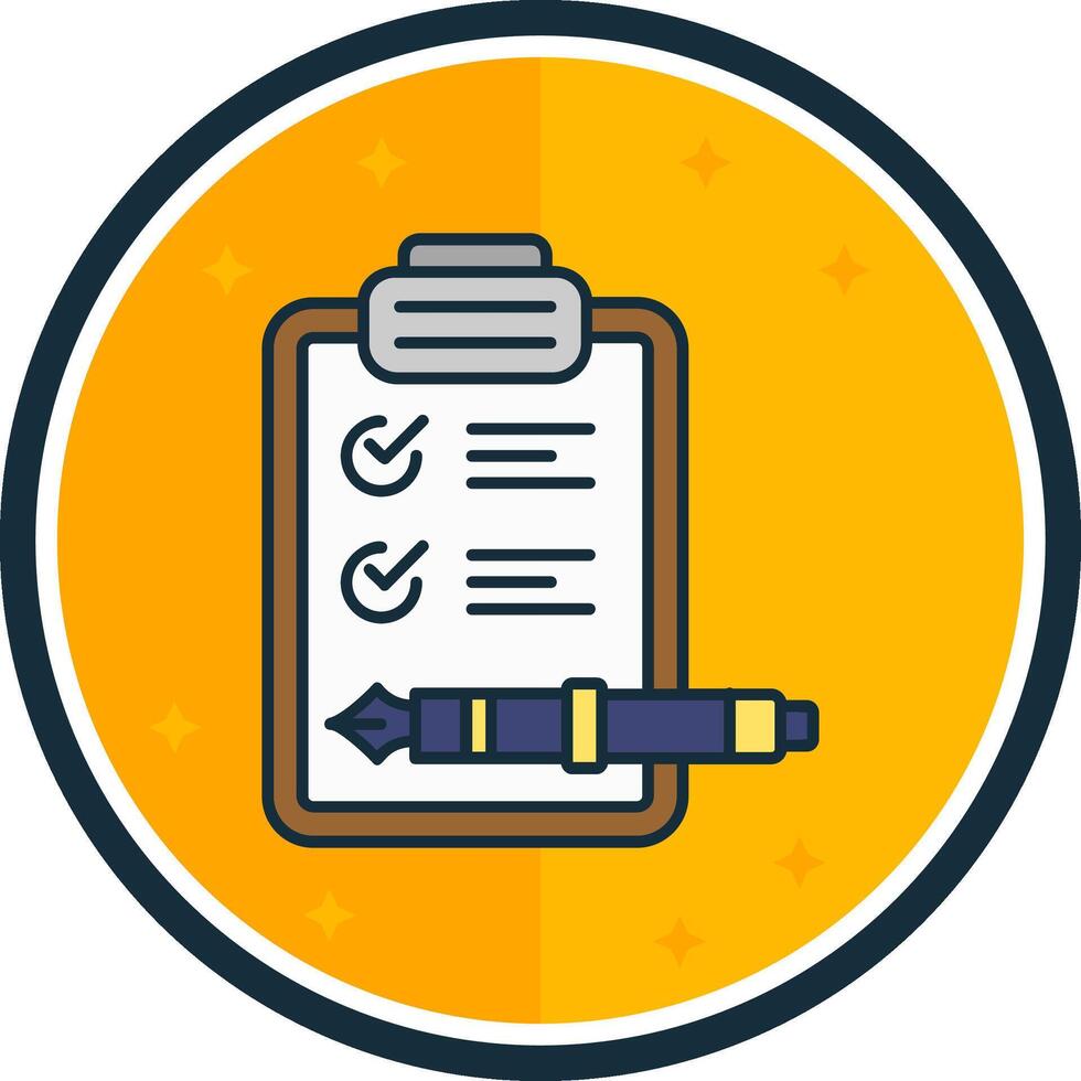Check list filled verse Icon vector