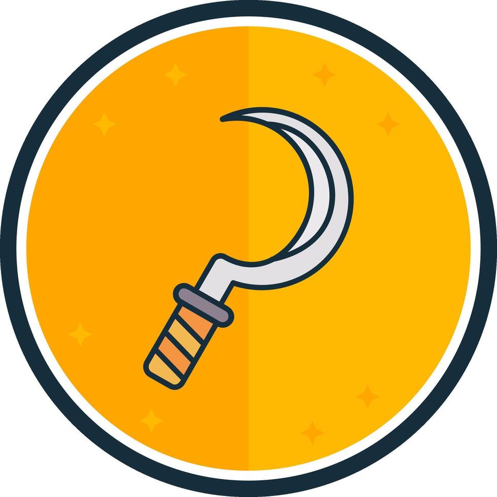 Sickle filled verse Icon vector