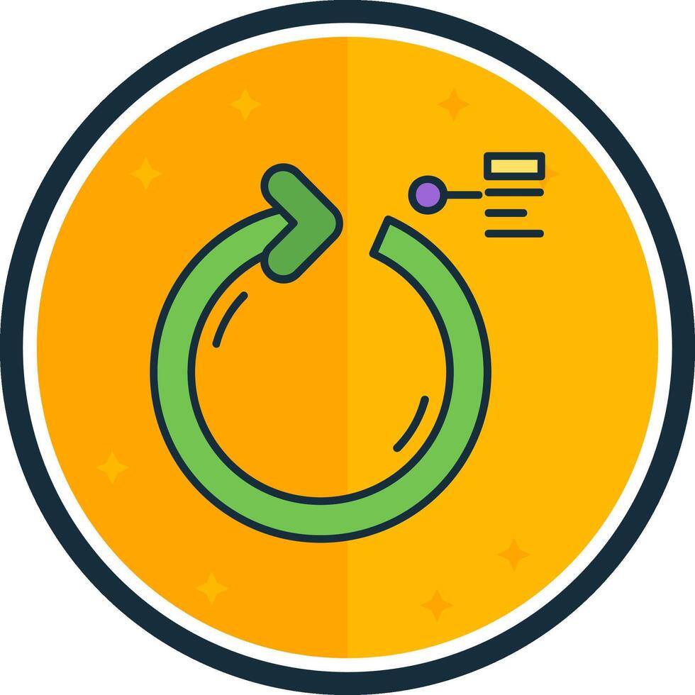 Circular Arrow filled verse Icon vector