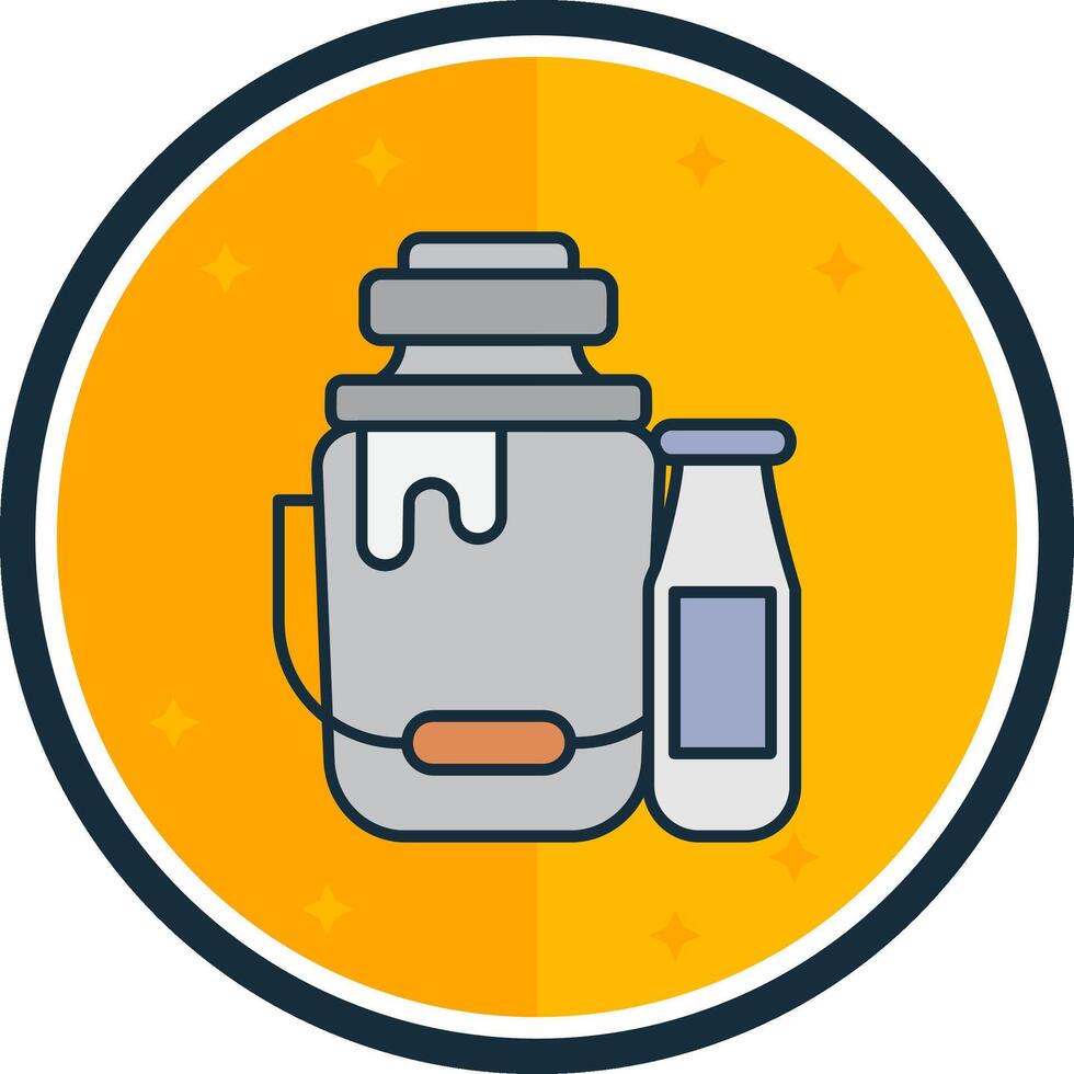 Milk filled verse Icon vector