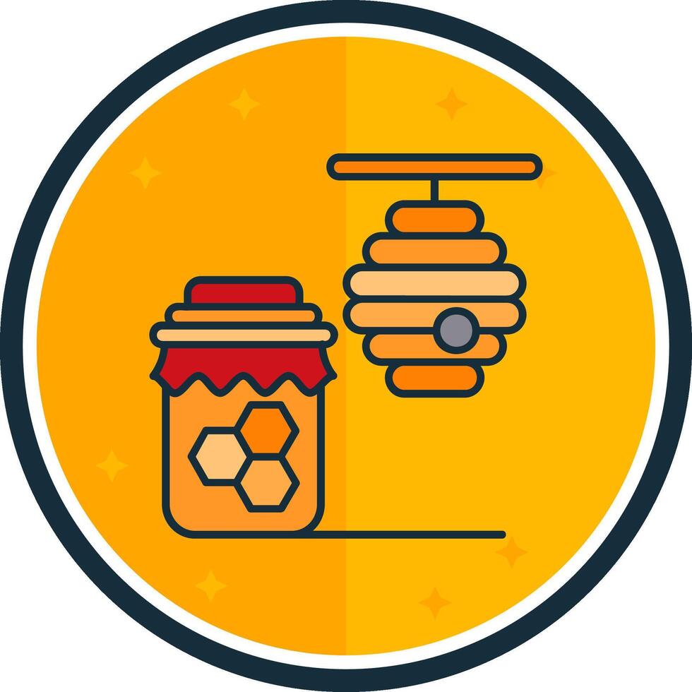 Honey filled verse Icon vector