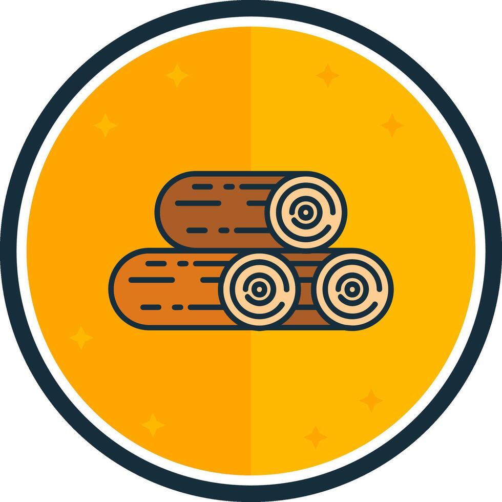 Wood filled verse Icon vector