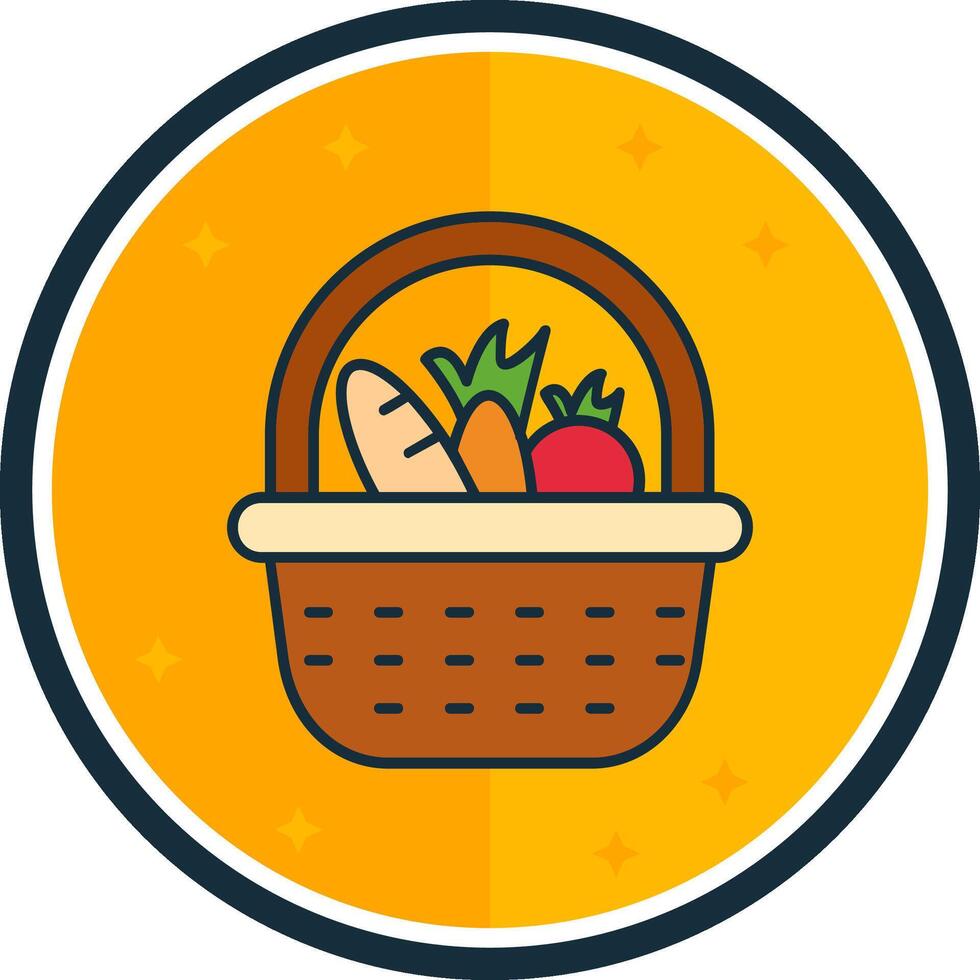 Basket filled verse Icon vector