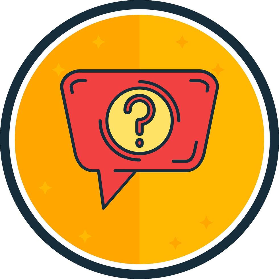 Question filled verse Icon vector