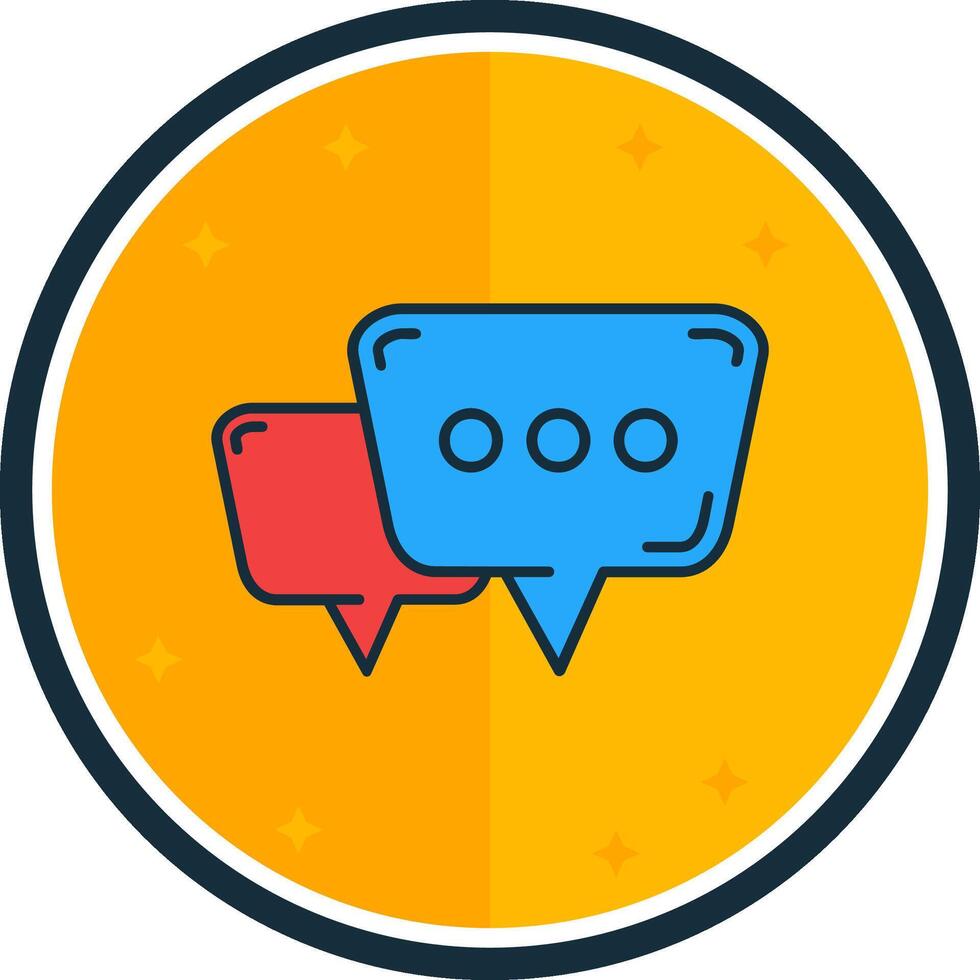 Chat bubbles filled verse Icon vector