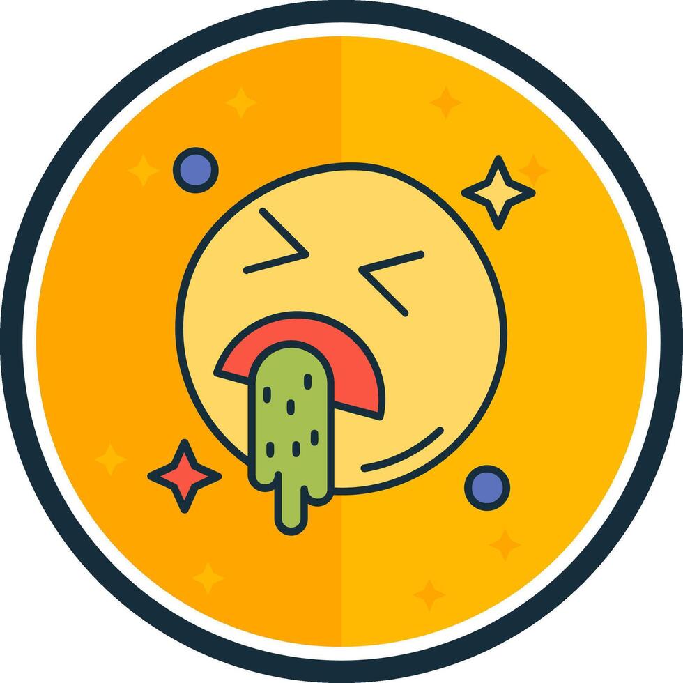 Vomit filled verse Icon vector