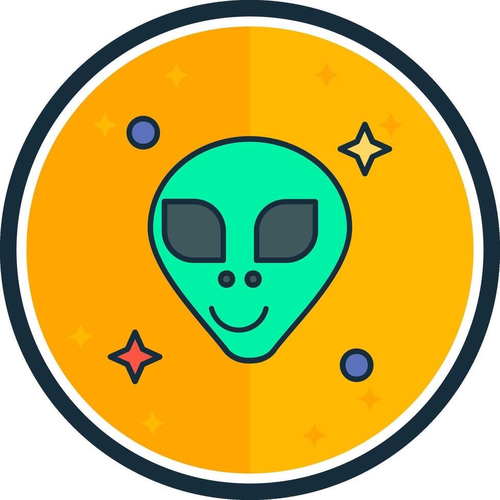 extraterrestre lleno verso icono vector