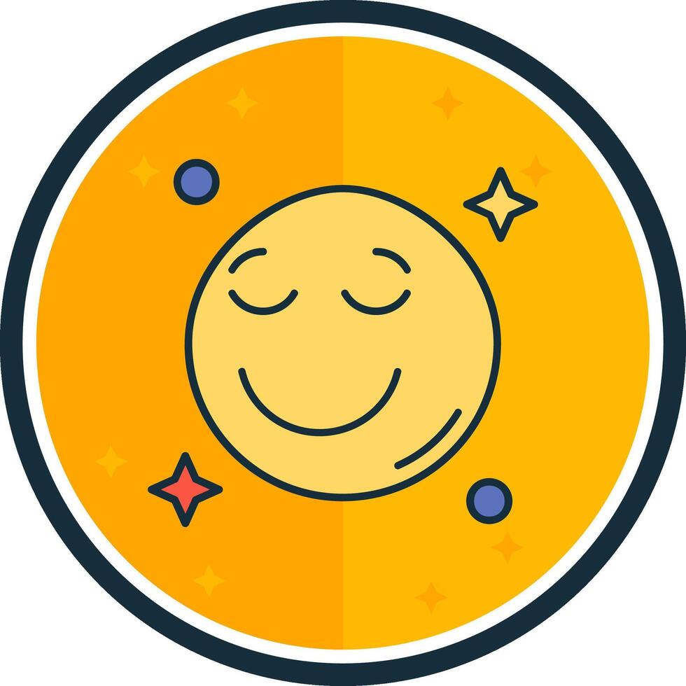 Relieved filled verse Icon vector