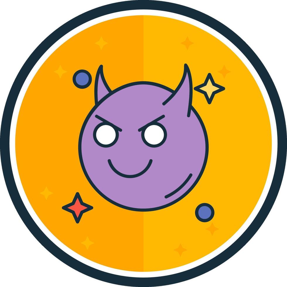 Demon filled verse Icon vector