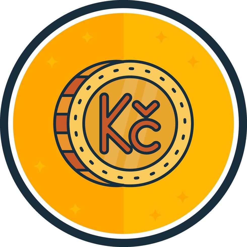 Koruna filled verse Icon vector