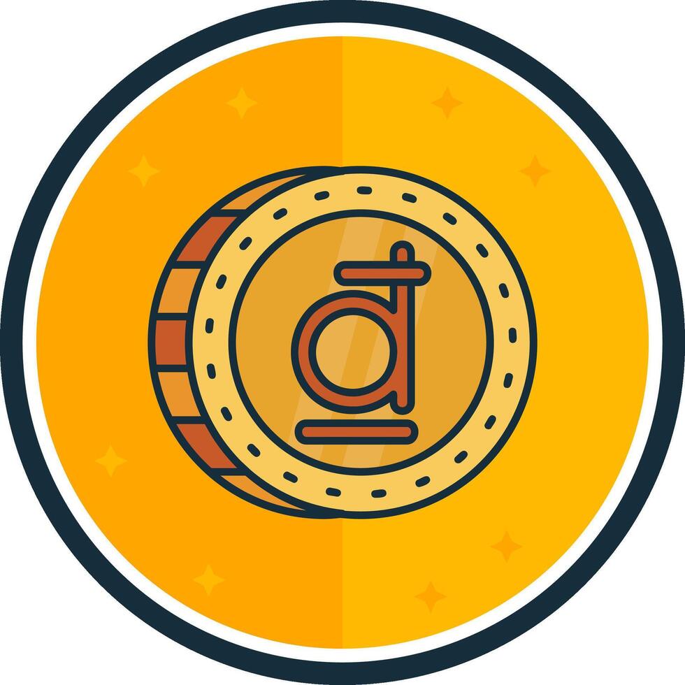 Dong filled verse Icon vector