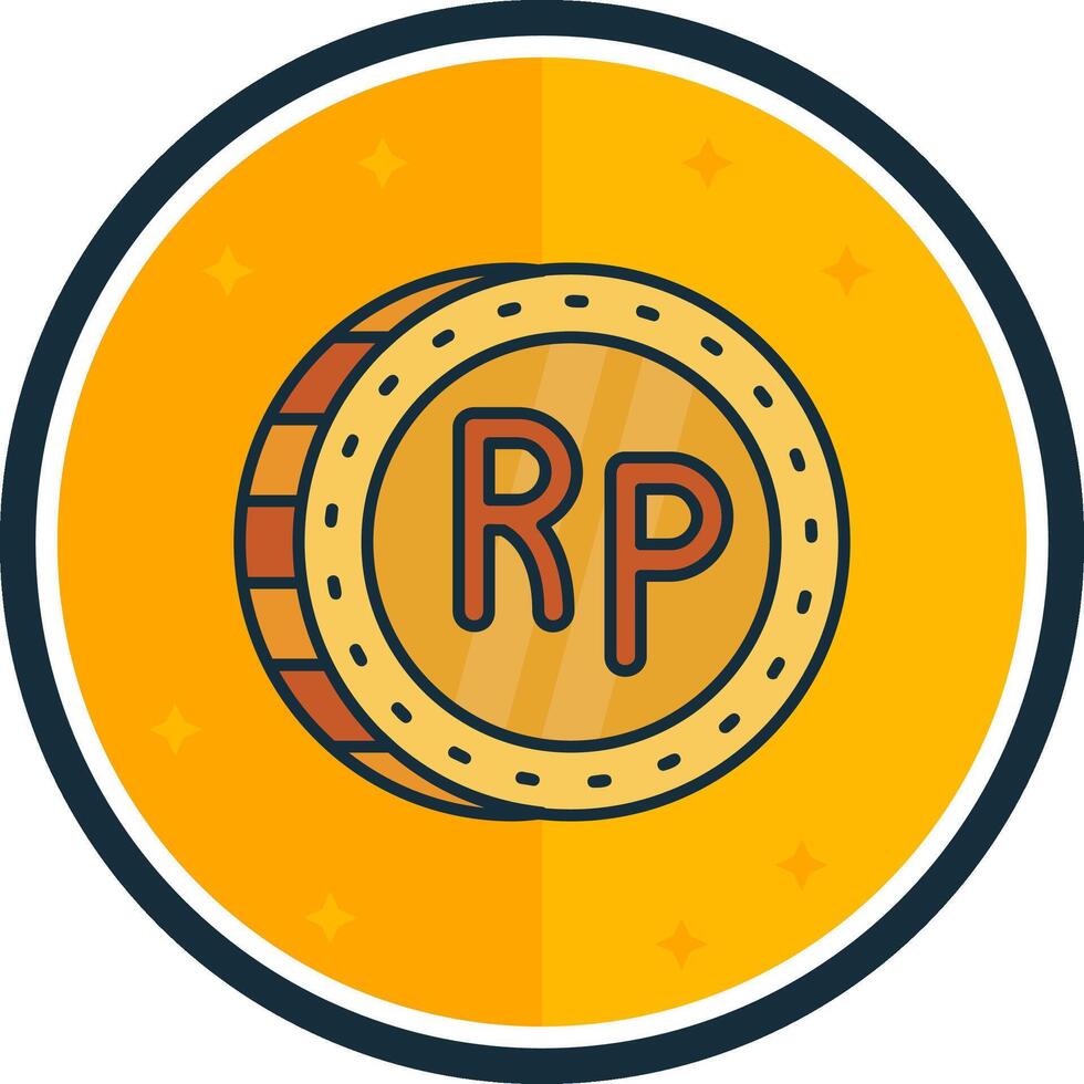 Indonesian rupiah filled verse Icon vector