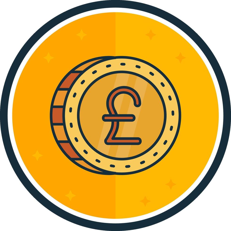 Pound filled verse Icon vector