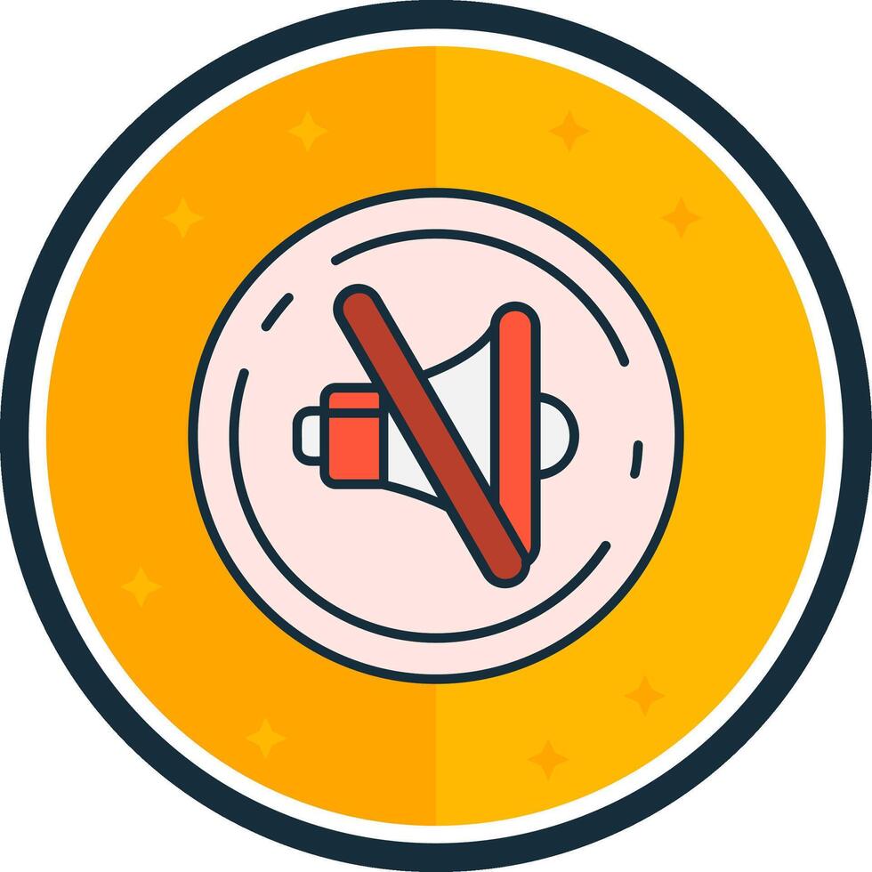 Mute filled verse Icon vector