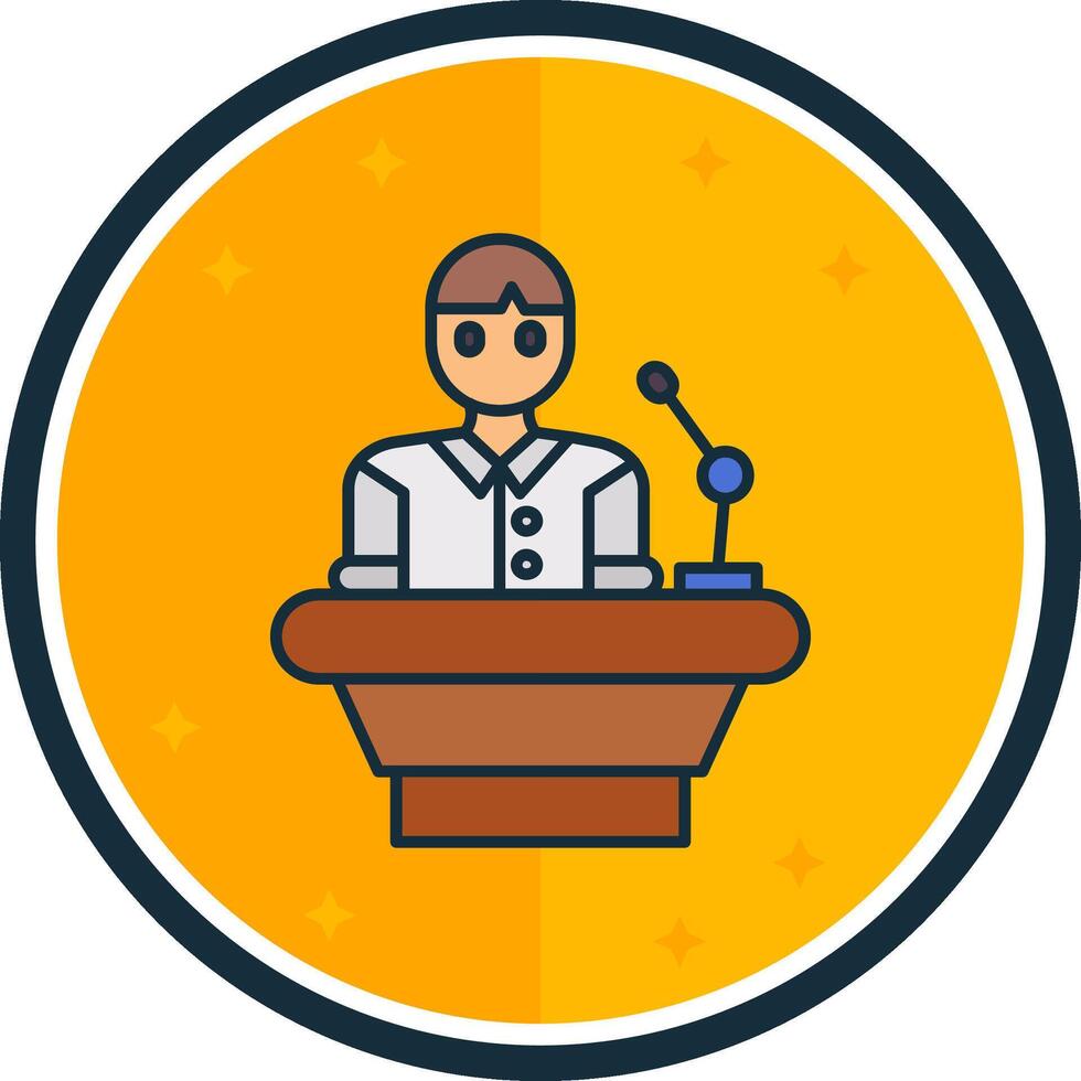 Lecturer filled verse Icon vector