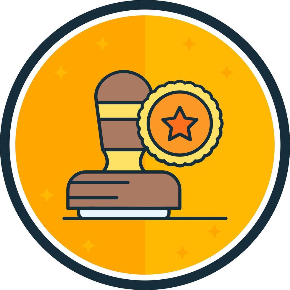 Stamp filled verse Icon vector