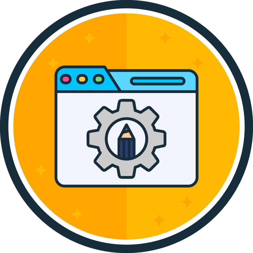 Settings filled verse Icon vector