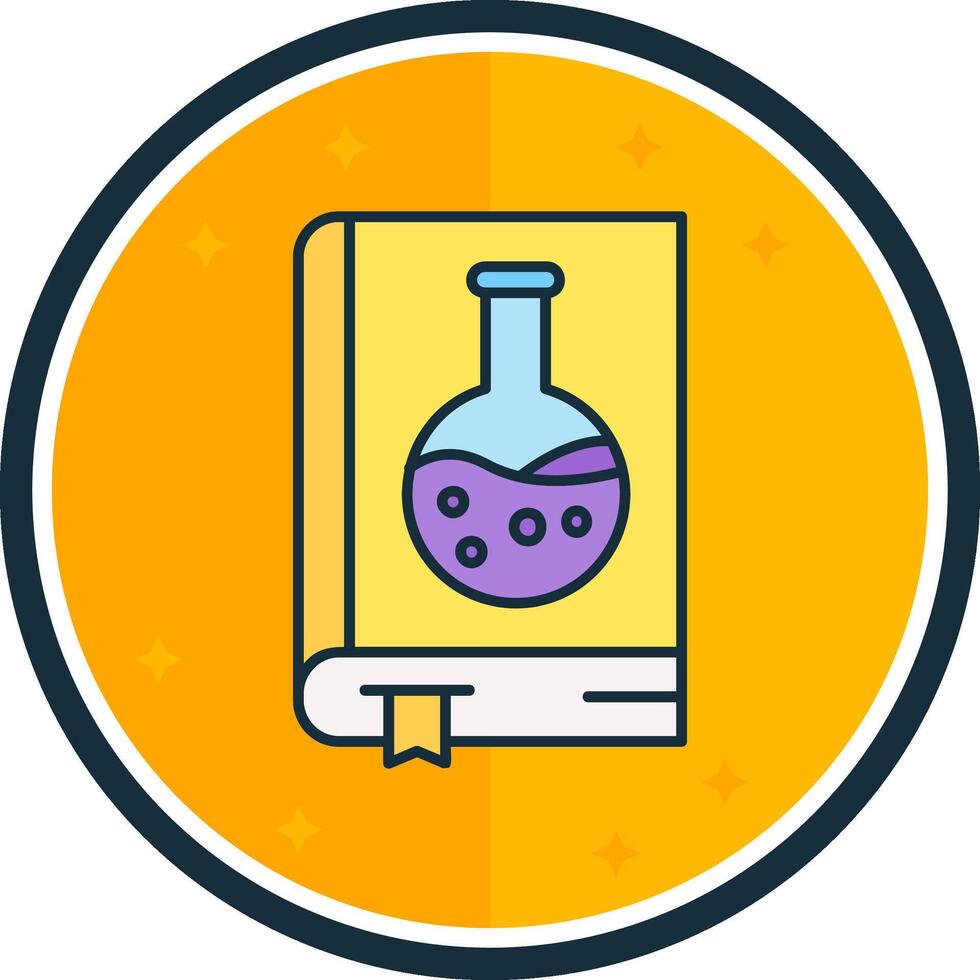 Chemistry book filled verse Icon vector