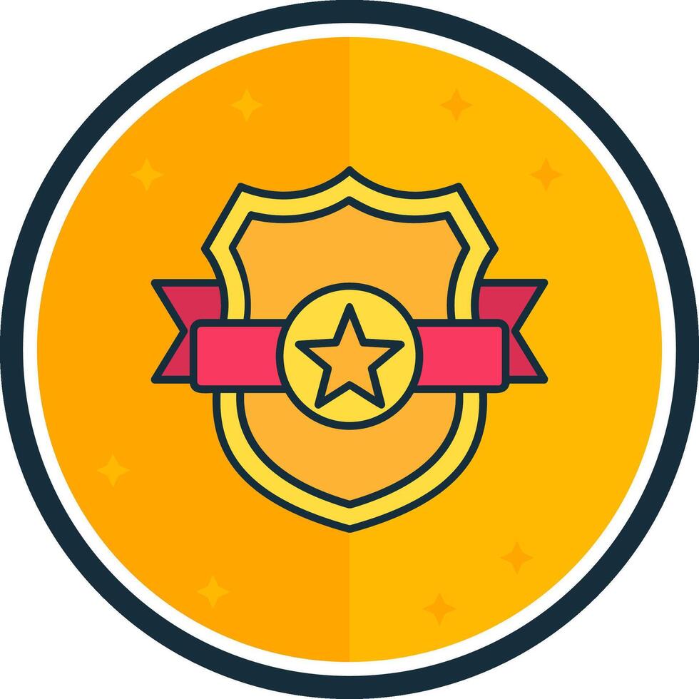 Shield filled verse Icon vector