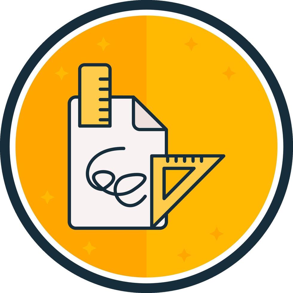 Drafts filled verse Icon vector