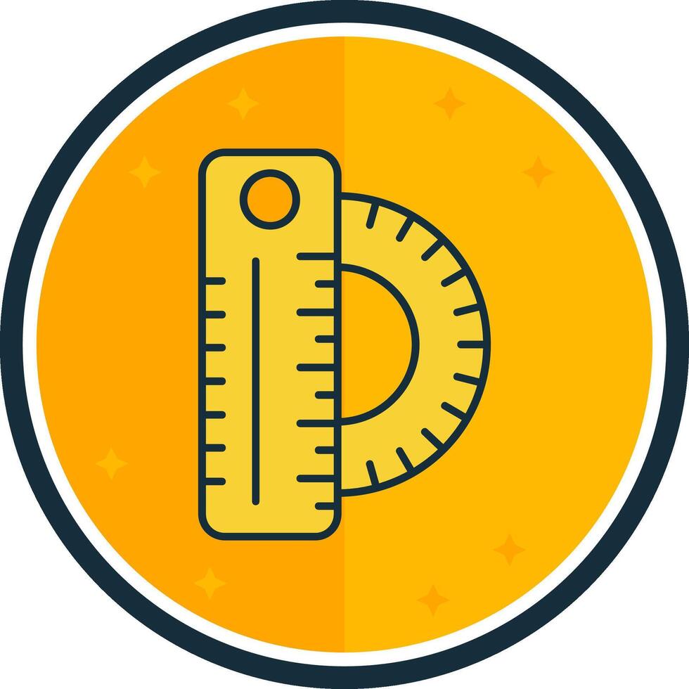 Ruler filled verse Icon vector