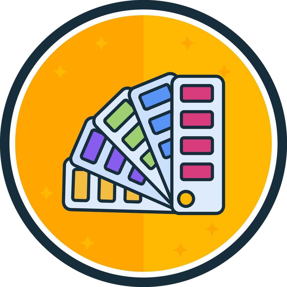 Color sample filled verse Icon vector