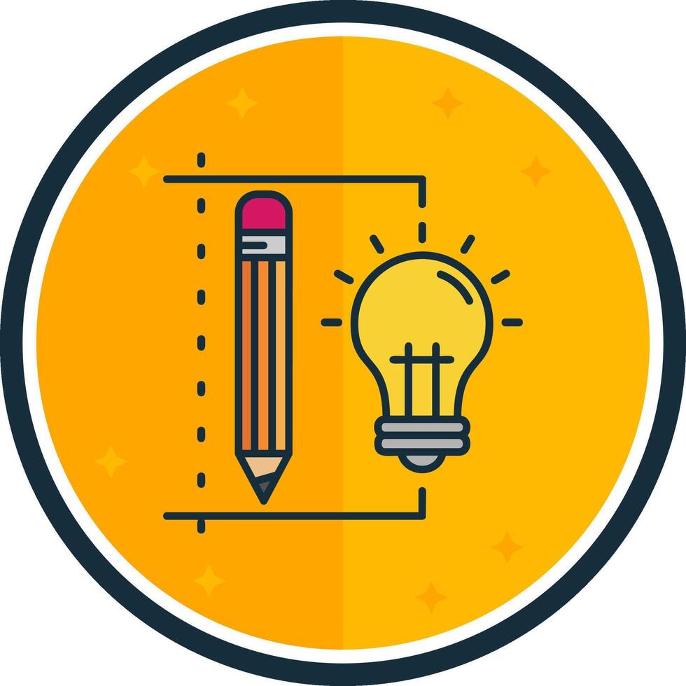 Design process filled verse Icon vector