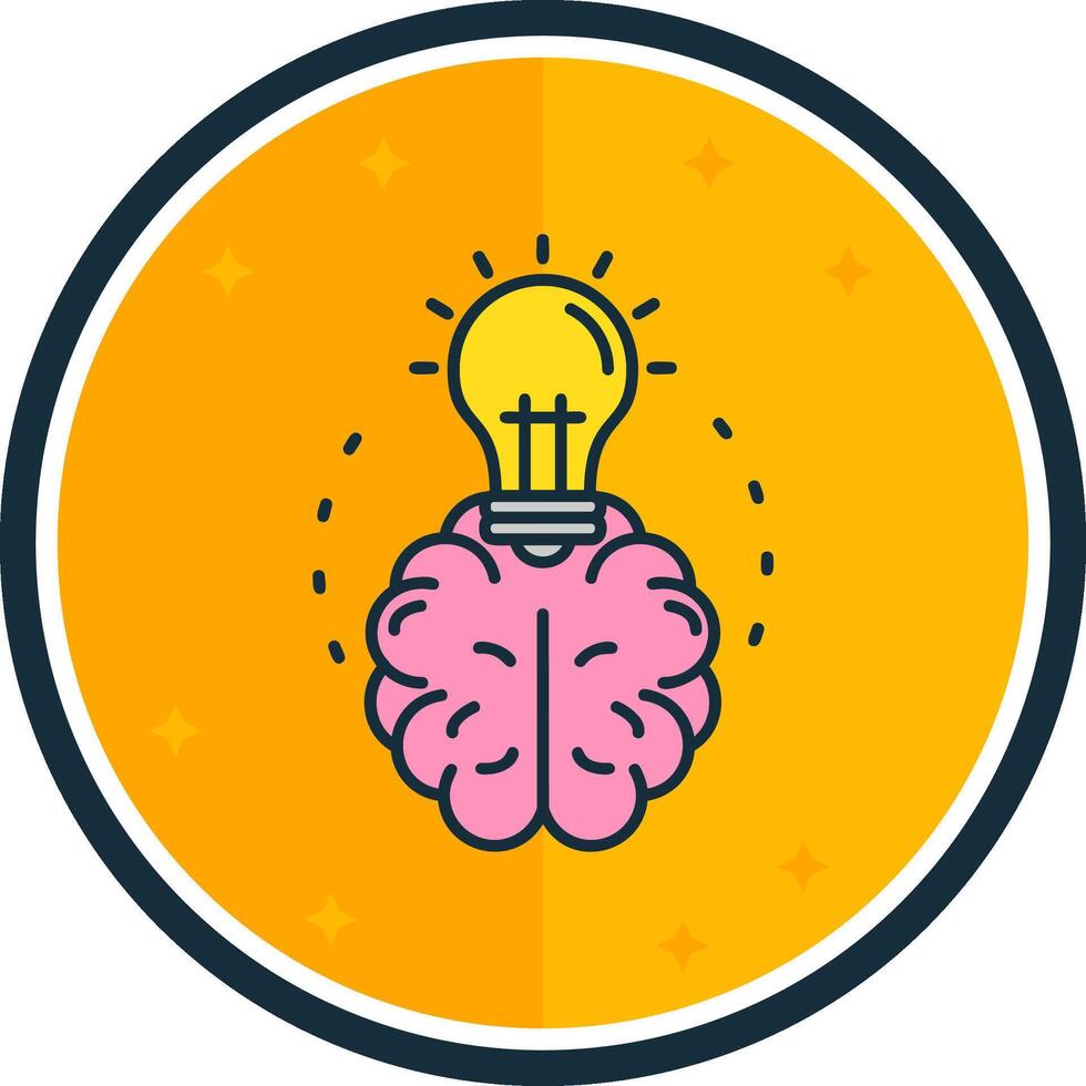 Brainstroming filled verse Icon vector
