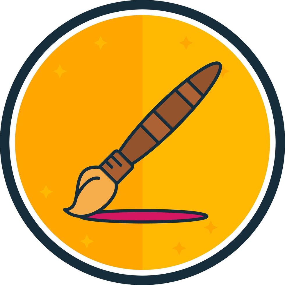 Paint brush filled verse Icon vector