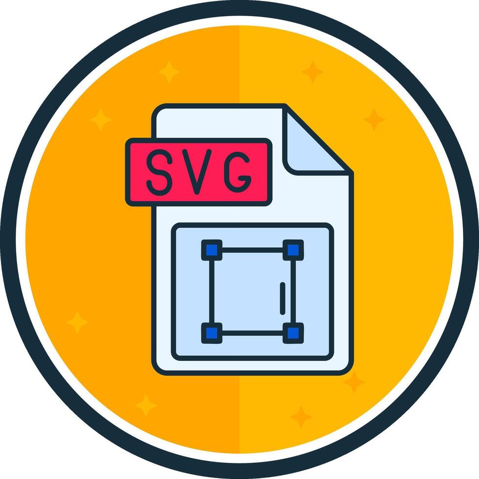 Svg file format filled verse Icon vector