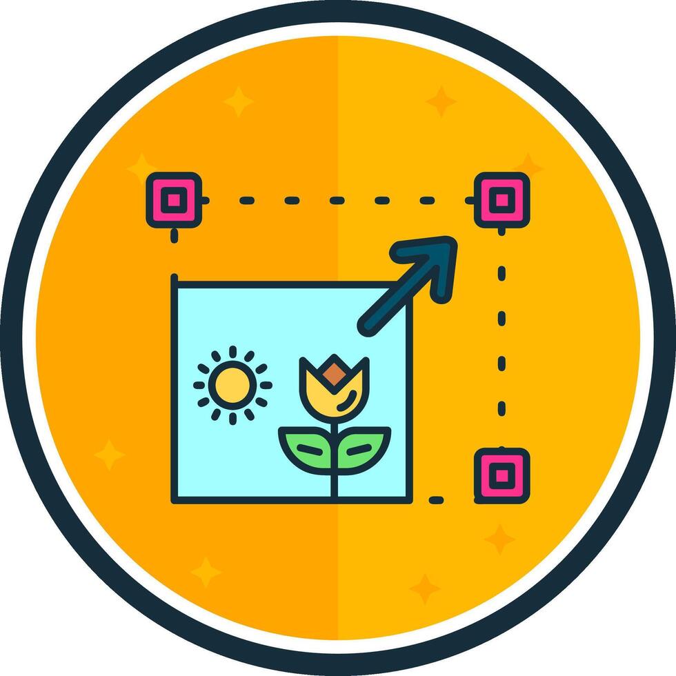 Resizing filled verse Icon vector