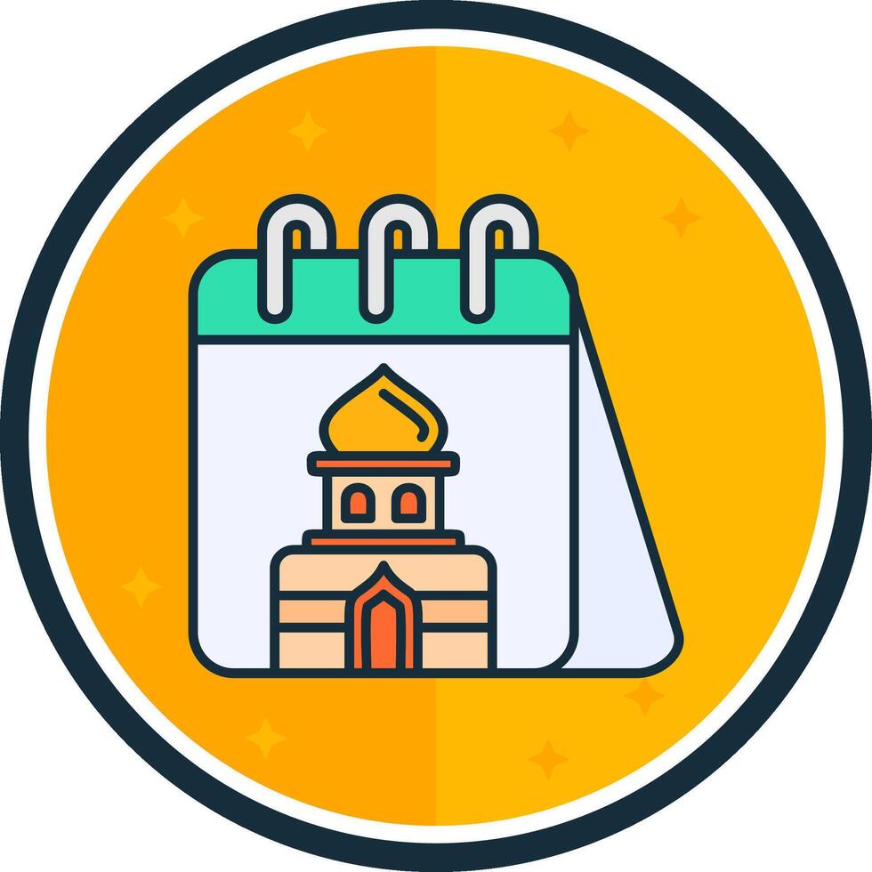 Calendar filled verse Icon vector