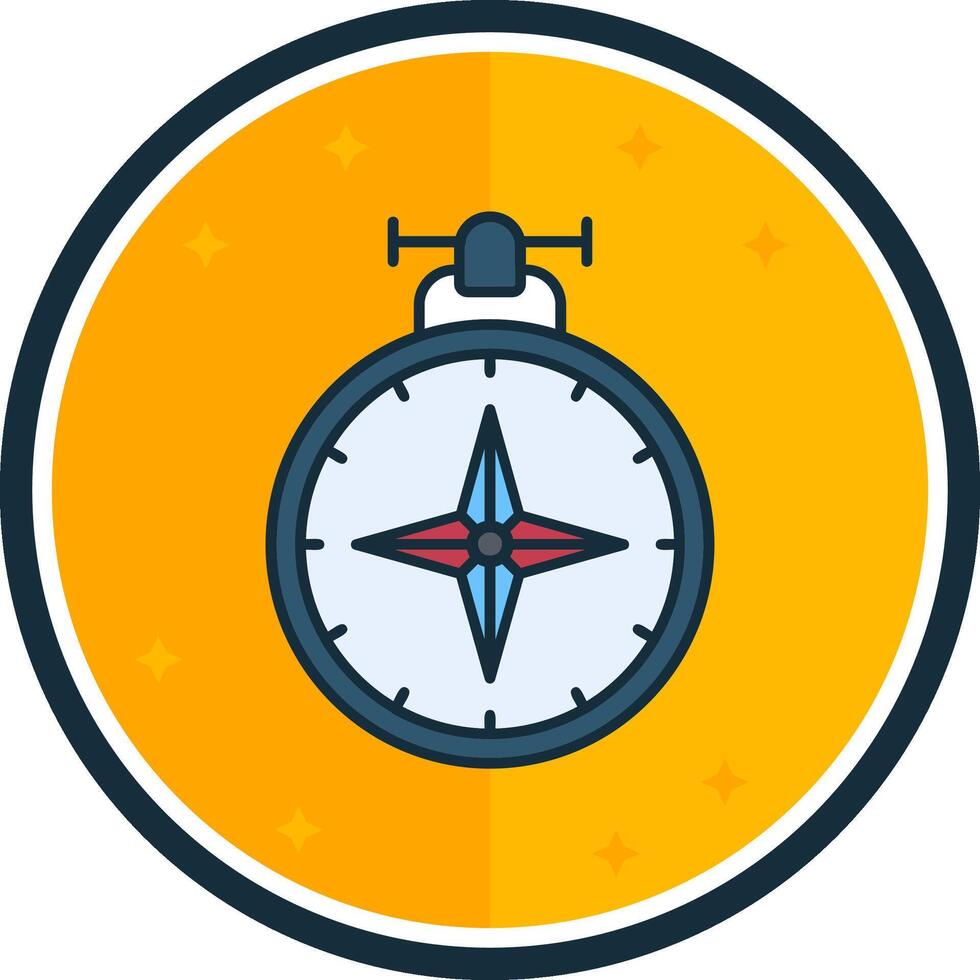 Compass filled verse Icon vector