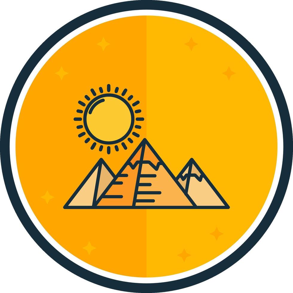 pyramids filled verse Icon vector