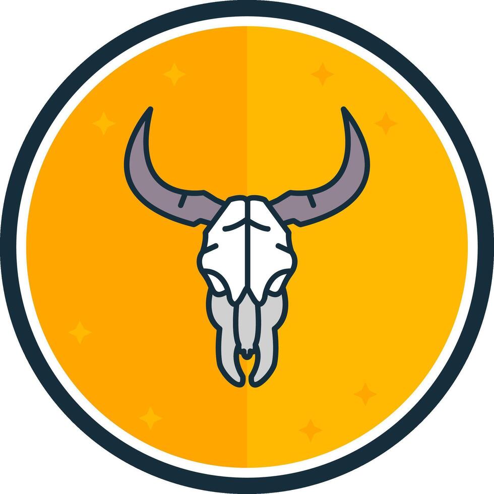 Bull skull filled verse Icon vector