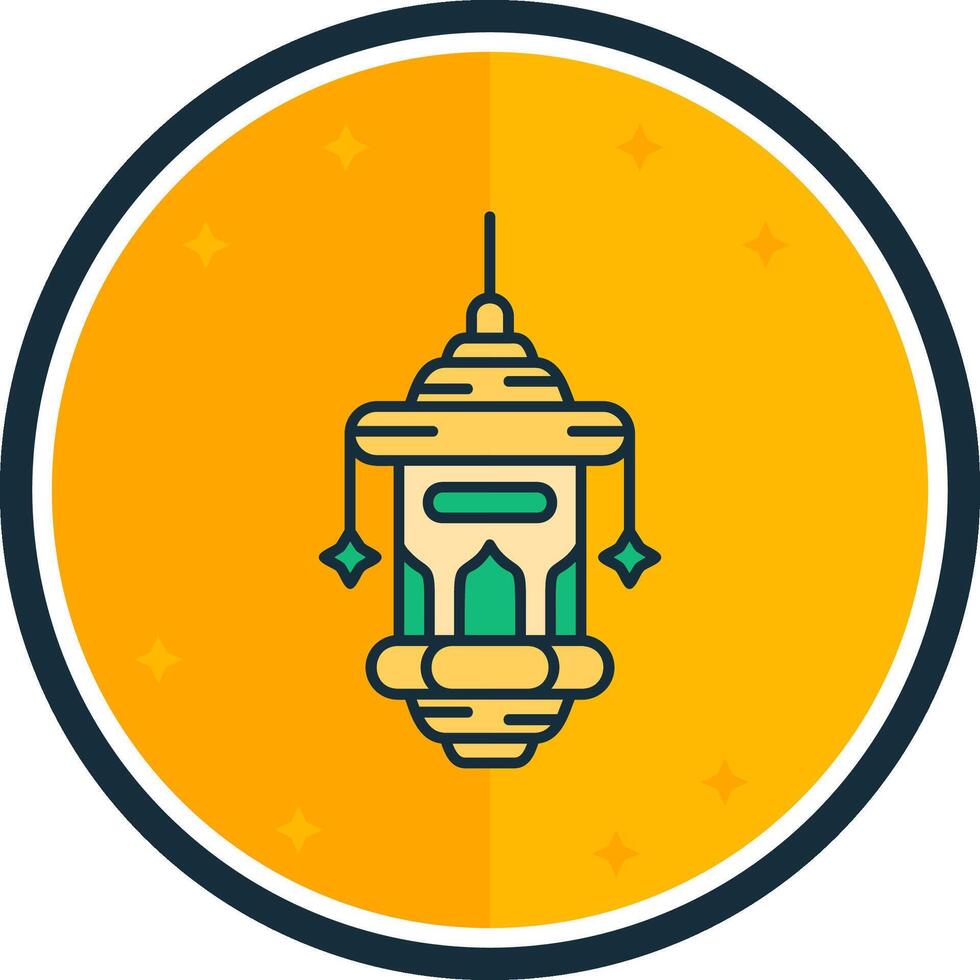 Oil lamp filled verse Icon vector