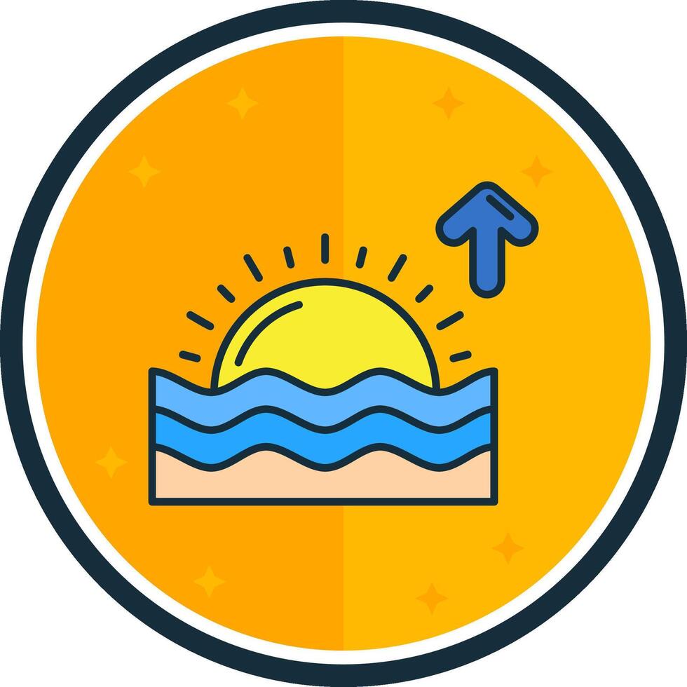 Sunrise filled verse Icon vector