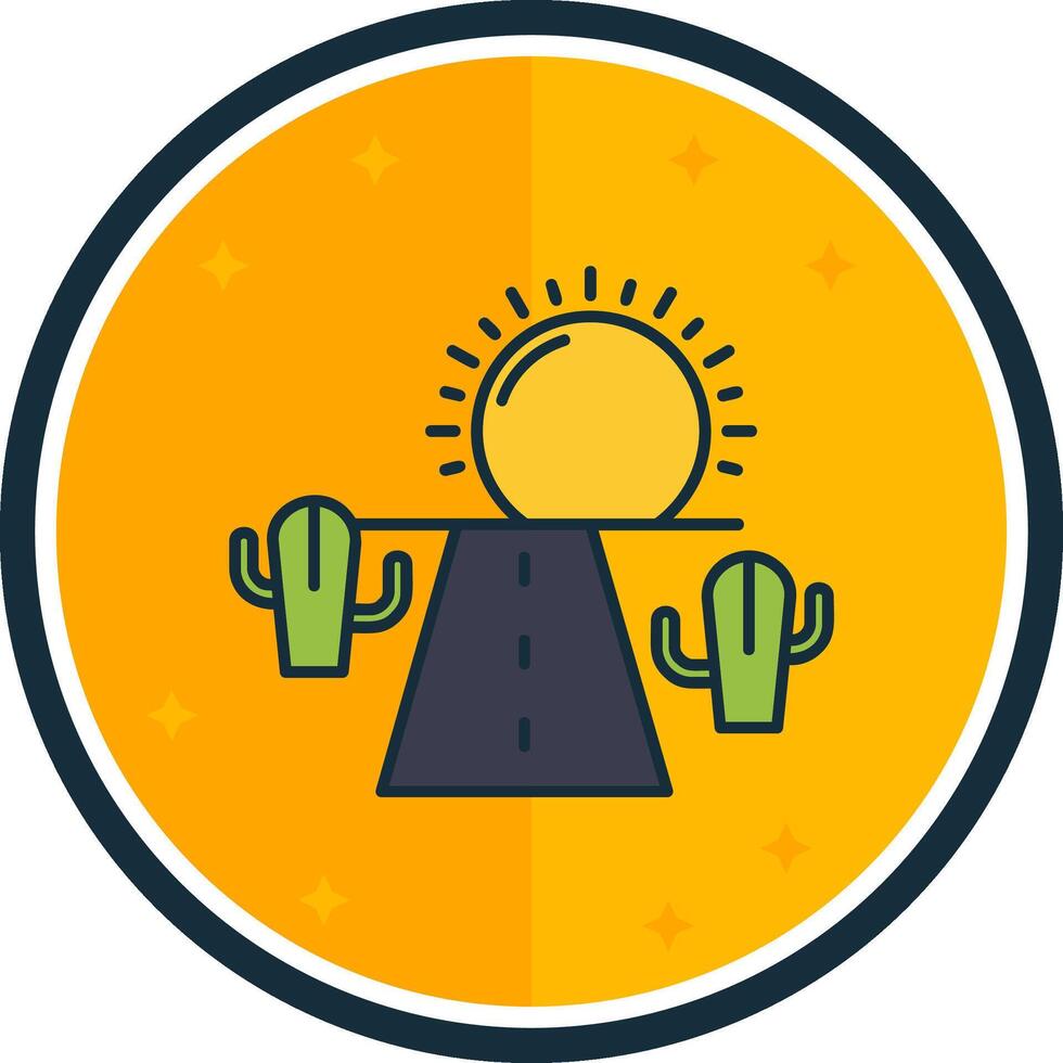 Road filled verse Icon vector