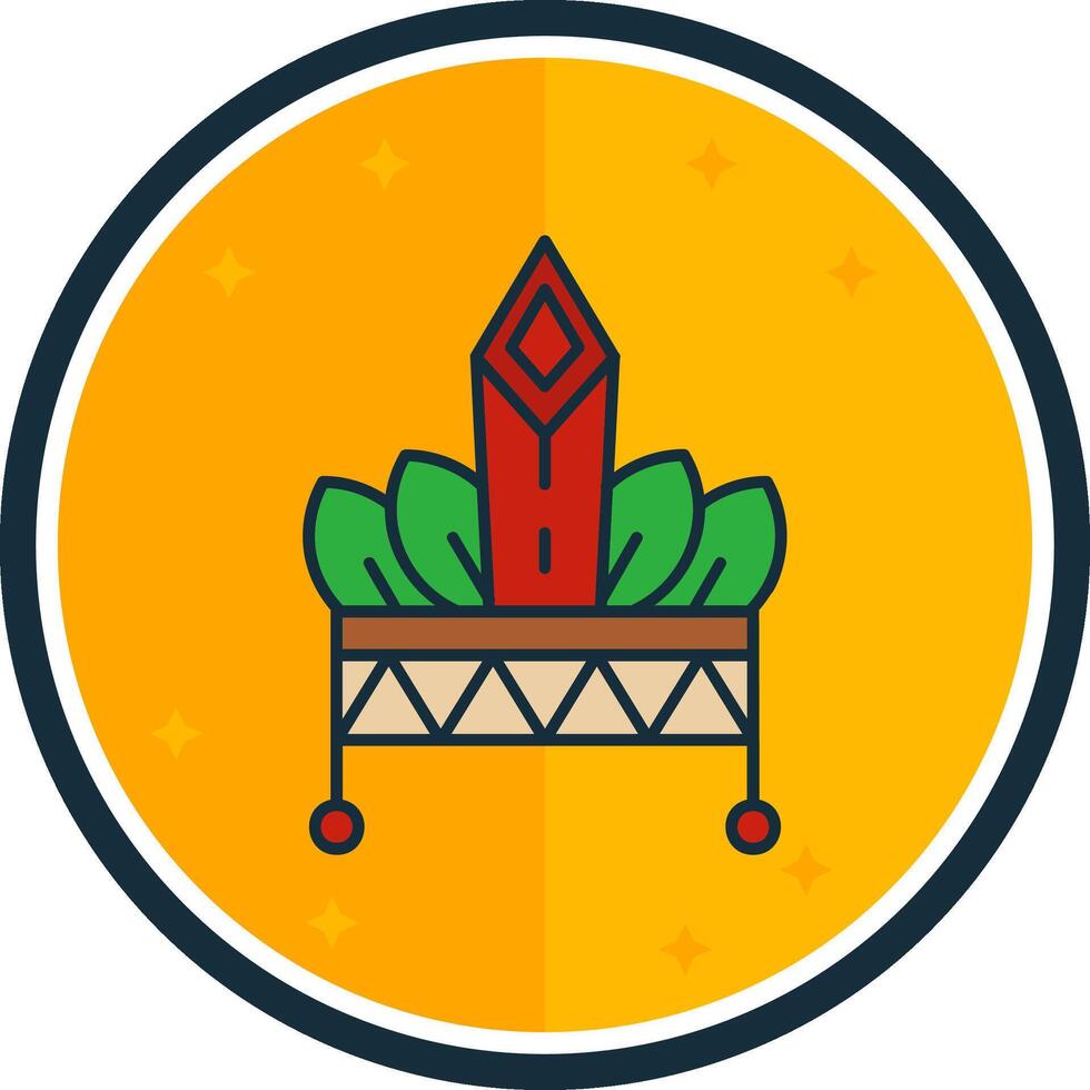 Hat filled verse Icon vector