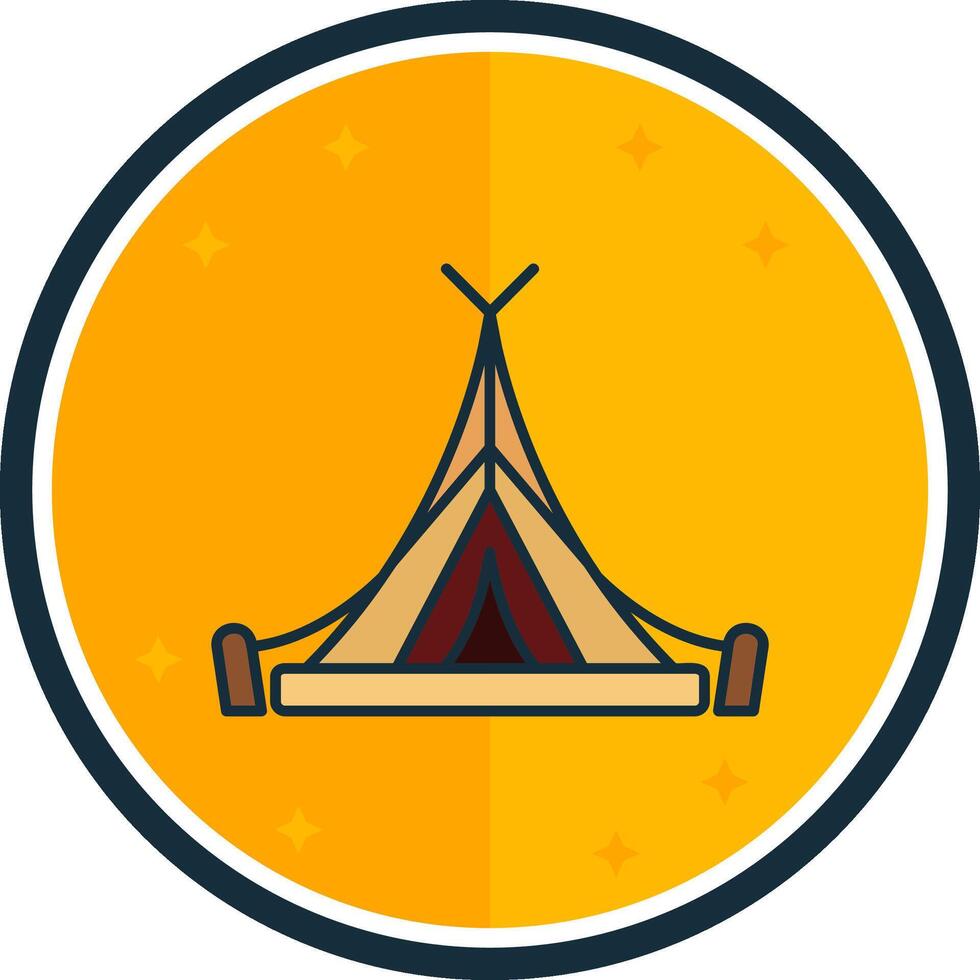 Tent filled verse Icon vector