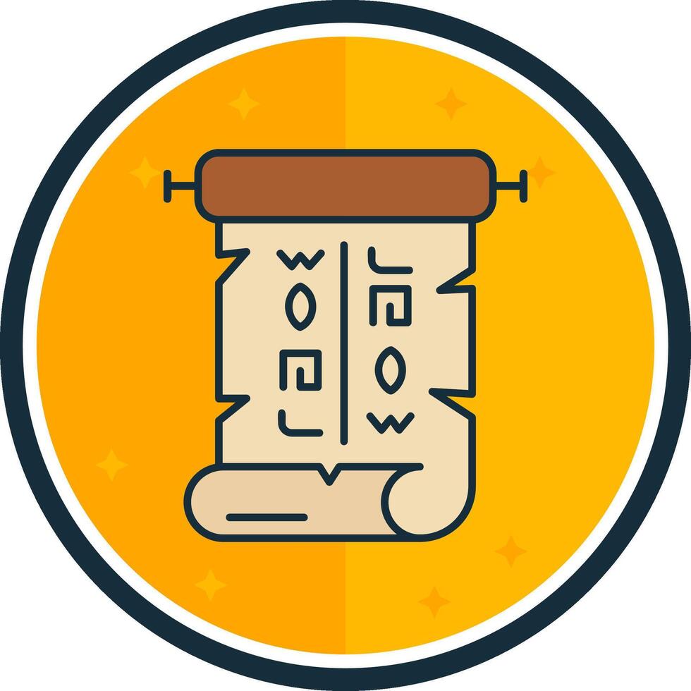 Papyrus filled verse Icon vector