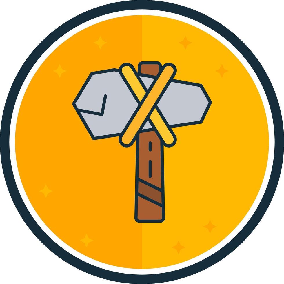Hammer filled verse Icon vector