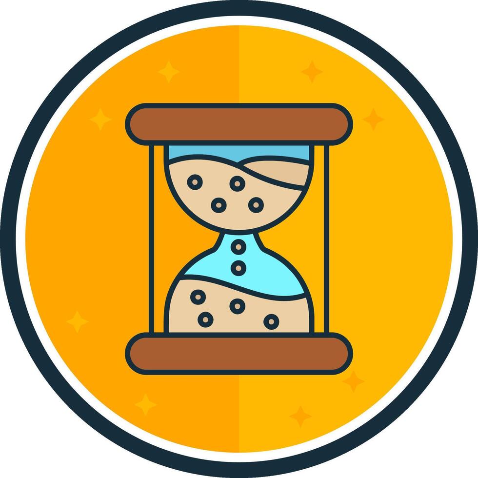 Sand clock filled verse Icon vector