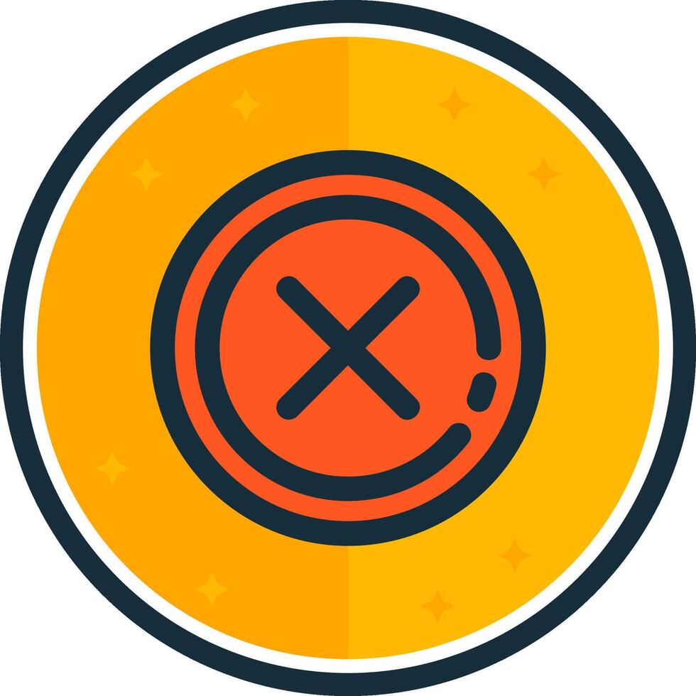 Delete 1 filled verse Icon vector